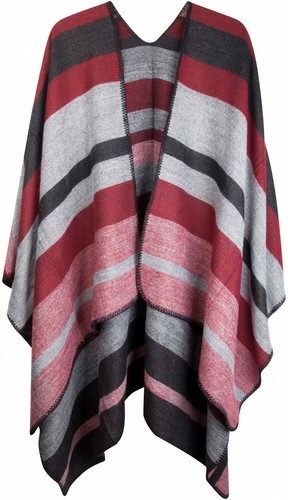 Poncho avec motif rayures - à,