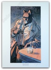 Affiche Juanjo GUARNIDO Blacksad au bar Signée  50x70 cm