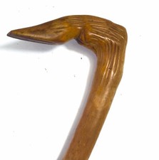 XIXe Canne Monoxyle Bois