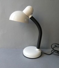 lampe de bureau articulée, en métal laqué blanc, Veb Narva, années 70