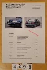 HORMANN MOTORSPORT FIAT TEMPRA Tuning Prospectus Allemand 2 pages 1989