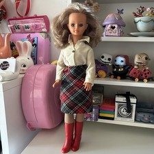 ANCIENNE POUPÉE BELLA TENUE D’ORIGINE CHEMISIER BOTTES JUPE ANNÉES 70 VINTAGE