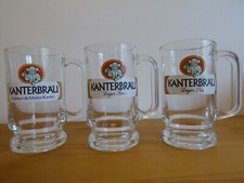 3 CHOPES A BIERE KANTERBRAU 25 CL PUBLICITAIRE ANNEES 70-80 BISTROT 