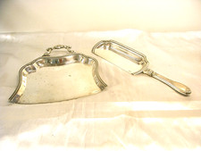 ?? RAMASSE MIETTE MÉTAL ARGENTÉ ORFÈVRE WISKEMANN PELLE BALAYETTE ART TABLE