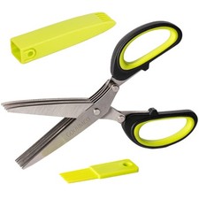 GOURMEO Ciseaux Herbes Aromatiques - Ciseau Hachoir Coupe Herbe Aromatique Multi