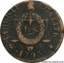D6813 Rare Convention 1 Sol aux balances an II 1793 W. Arras -> Make offer