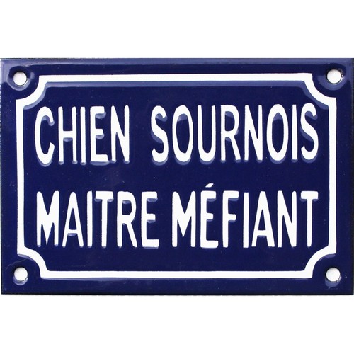Plaque humoristique émaillée