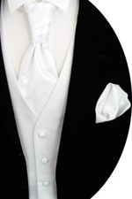 Beytnur Gilet Cravate Pochette de Mariage Cravate N° 14.3 Gr. 44-62 & 90-114