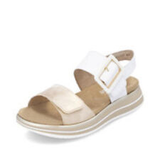 Remonte Sandale Sandalettes Chaussures En Cuir Blanches D1J53