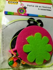 Kit enfant porte-clé en feutrine à faire soi-même coccinelle  - MegaCrea DIY