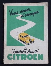 Catalogue 1939 CITROEN Traction avant Art Déco automobile