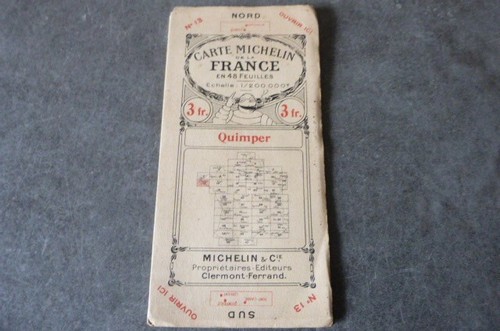 Ancienne carte 13 quimper - carte,