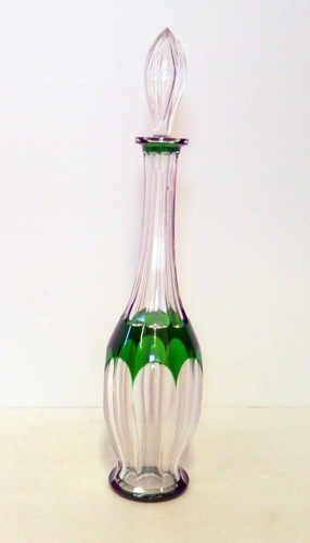 Carafe cristal overlay vert - cristal,