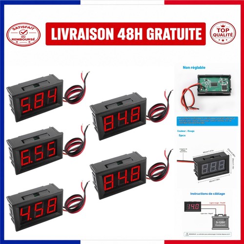 Voltmètre led numérique - 5x,