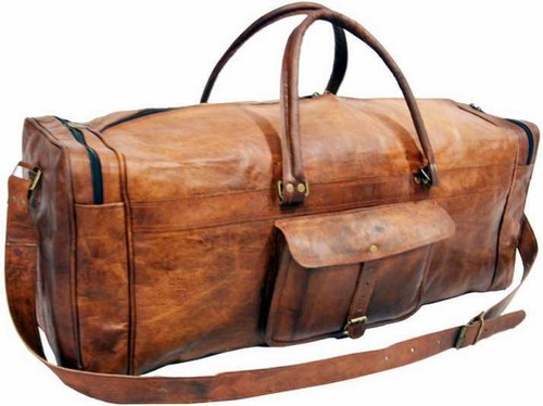 Sac voyage duffel cuir - de,
