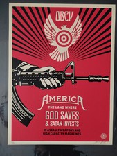 Print Shepard fairey "god