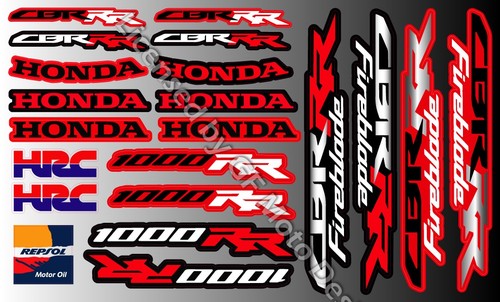 Jeu autocollants moto honda - jeu, d'autocollants