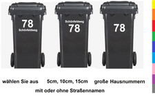 Numéros de maison autocollants adresse poubelles porte d'entrée boîte aux...