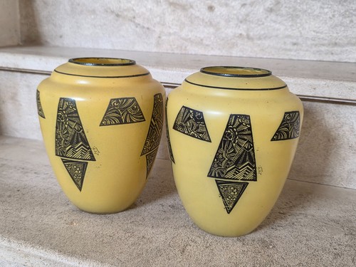 Paire vases art déco - vases,