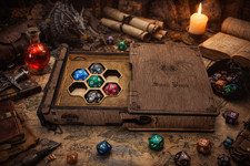 Boîte à dés D20 en bois –