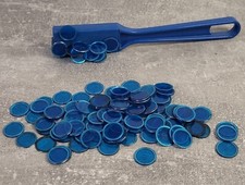 Baton Magnétique Bleu de Loto et Bingo Avec 100 pions aimantés Bleu 
