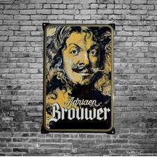 Plaque émaillée BROUWER ADRIAEN whisky -- rare --