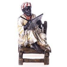 Sculpture bronze coloré d'un