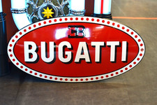 BUGATTI plaque émaillée automobile bombée enamel sign emailschild