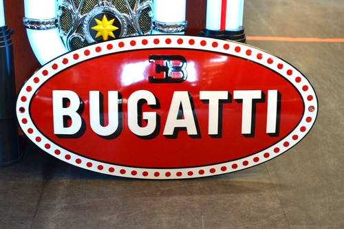 Bugatti plaque émaillée - plaque,