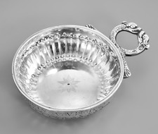 LE GOUEL : Rare Taste-Vin en Argent prise Canards 18eme CHATEAU-THIERRY 1757-58