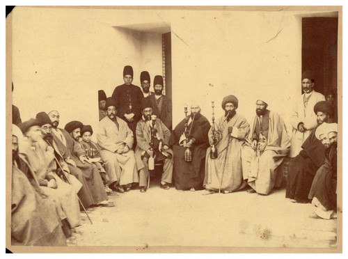 Qajar elite gathering men - elite,,