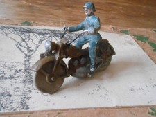 Quiralu rarissime motard soldat suisse ww2 no ailor,metallix,aludo starlux,Lr,bf