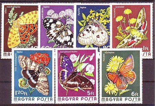 Hungary 1974 butterflies - 1974.,
