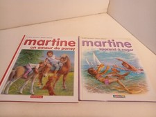 2 Livres Martine Un amour de poney et apprend à nager Bon etat Casterman