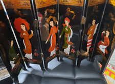 tres jolie mini paravent japonais en bois laqué