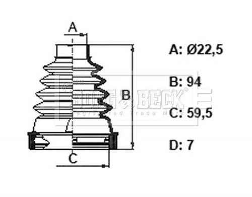 Borg beck bcb6399 front cv - &,