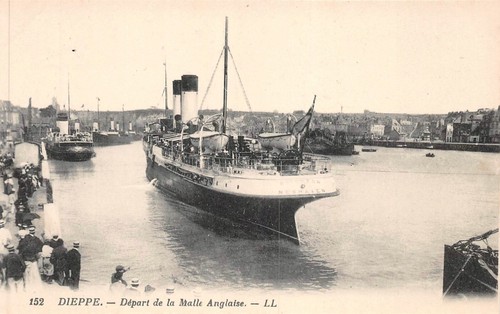 Cpa dieppe départ malle - départ, de
