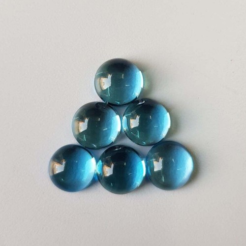 Topaze bleu suisse rond - topaze,