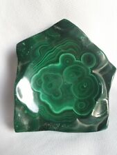 Vide poche ou Service cendrier en Malachite, 12x11,5cm jolie texture naturelle. 