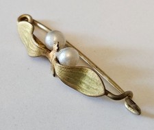 Broche GUI , Perle fine 1900