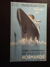 coupe longitudinale  du paquebot NORMANDIE de la C.G.T - french line