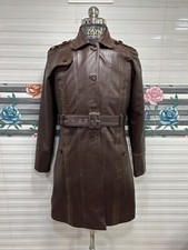 Trench-coat en cuir pour