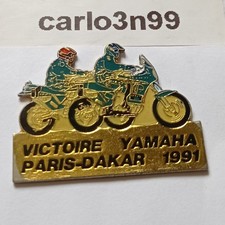 #0090 PIN'S VICTOIRE YAMAHA PARIS DAKAR 1991 MOTO VINTAGE - SIGNÉ STREET