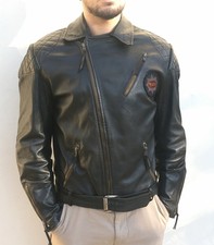 vintage french perfecto leather jacket 1950