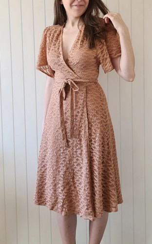 Robe portefeuille vieux - , rose