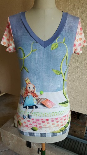 Tee shirt col anatopik - mc, v