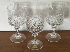 Lot de 3 verres à pied en CRISTAL / Cristallerie ETZEL - Bitche / TBE !!!