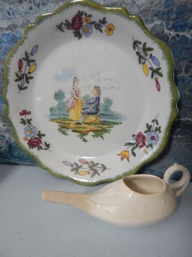 Assiette couple galants