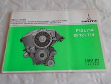 Catalogue pièces détachées moteur Deutz F12L714 BF12L714 Z0144-312 1975