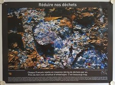 Affiche ARTHUS-BERTRAND Photo REDUIRE NOS DECHETS Développement Durable